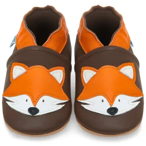 Brown Fox Soft Leather Baby Shoes