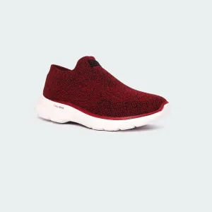 Caliber Shoes Maroon Sport Shoes For Women (FLORA 788)