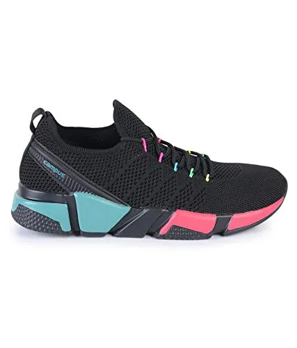 Campus Women's Sunshine Black Running Shoes-6 UK (39 EU) (5G-690)