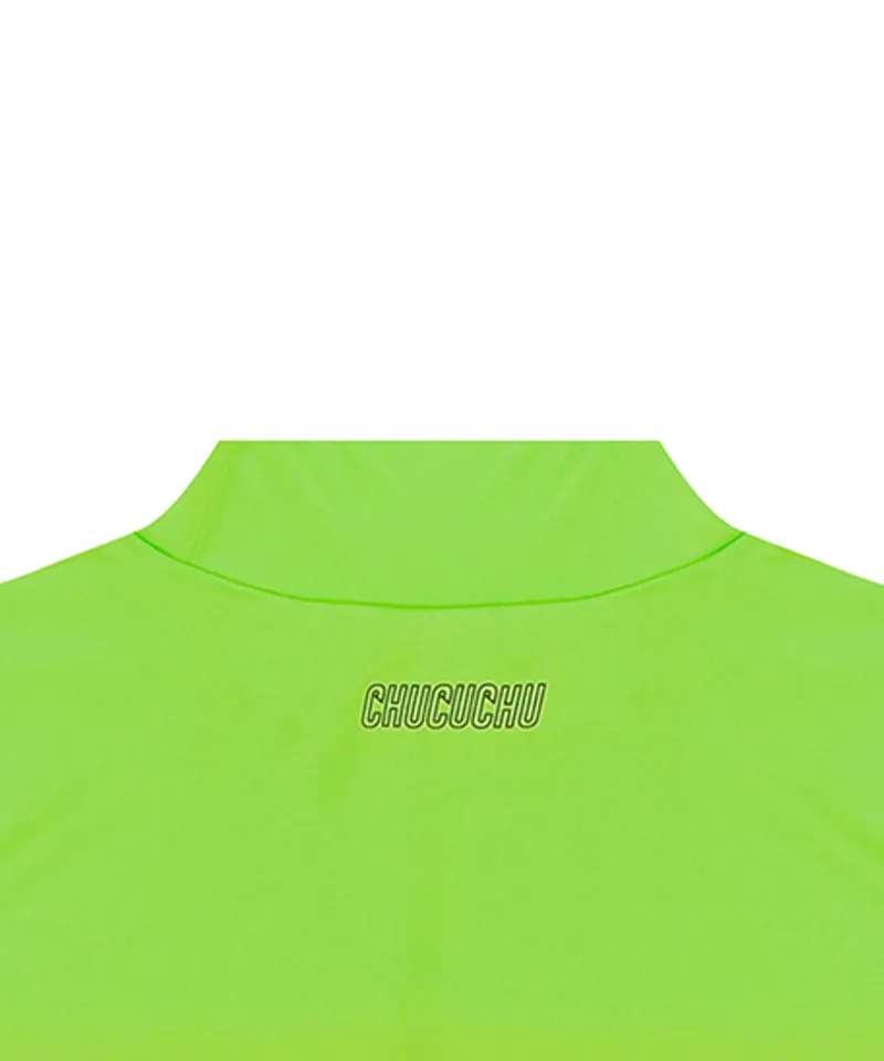 CHUCUCHU Logo Half Neck Sleeveless - Green