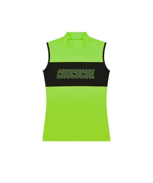 CHUCUCHU Logo Half Neck Sleeveless - Green