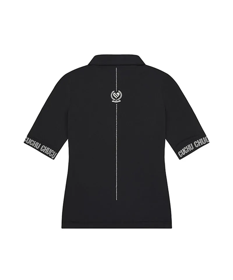 CHUCUCHU Logo Hotpiece Polo T-Shirt - Black