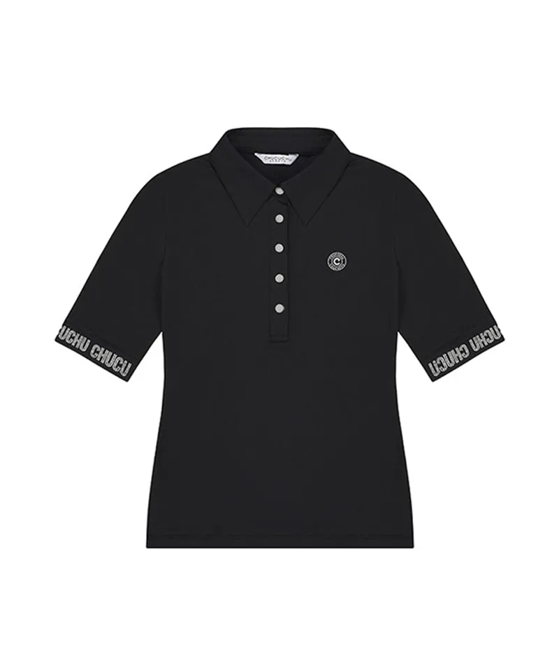 CHUCUCHU Logo Hotpiece Polo T-Shirt - Black