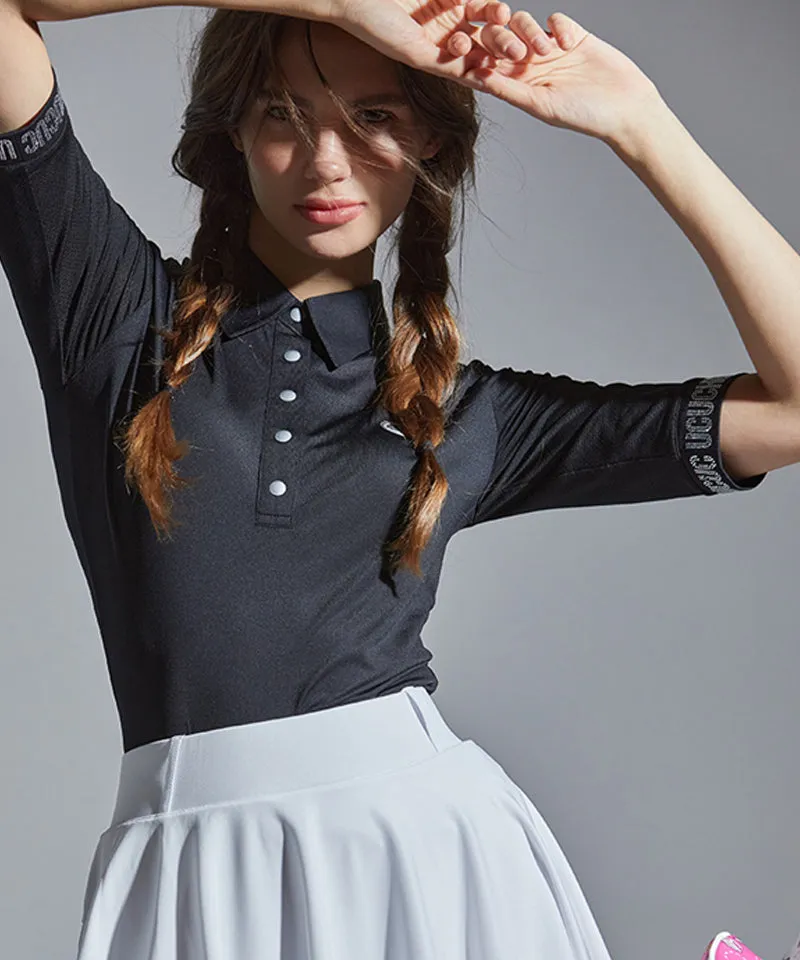 CHUCUCHU Logo Hotpiece Polo T-Shirt - Black