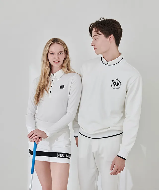 CHUCUCHU Men's Heart Point Crew Neck
