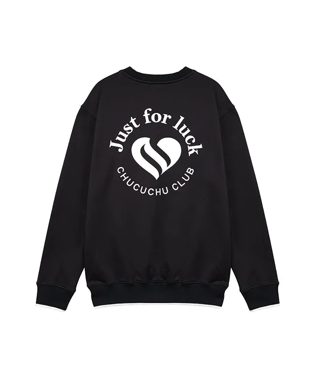 CHUCUCHU Men's Heart Point Crew Neck