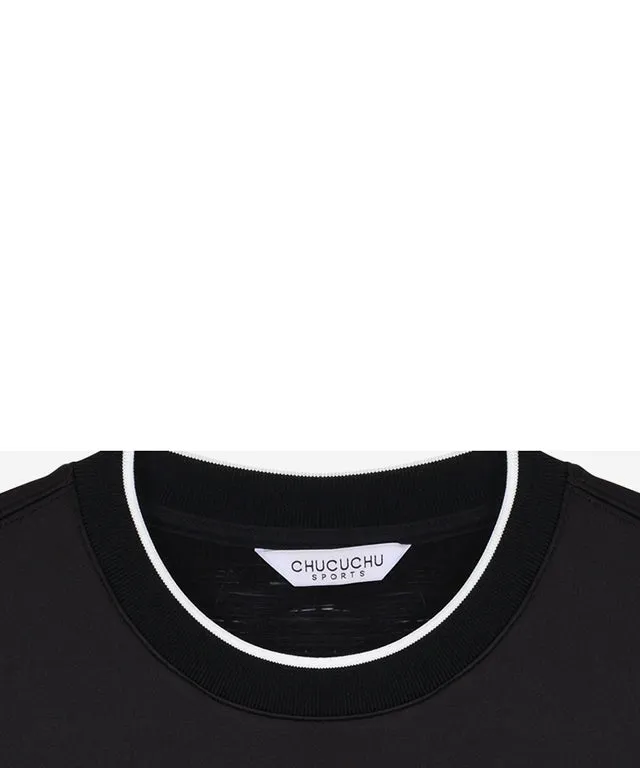 CHUCUCHU Men's Heart Point Crew Neck