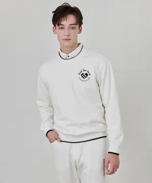 CHUCUCHU Men's Heart Point Crew Neck