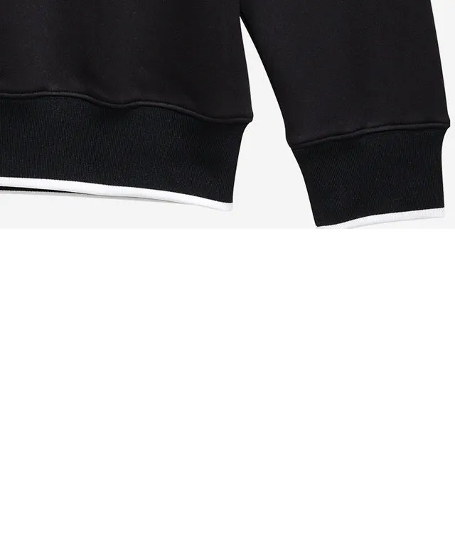 CHUCUCHU Men's Heart Point Crew Neck