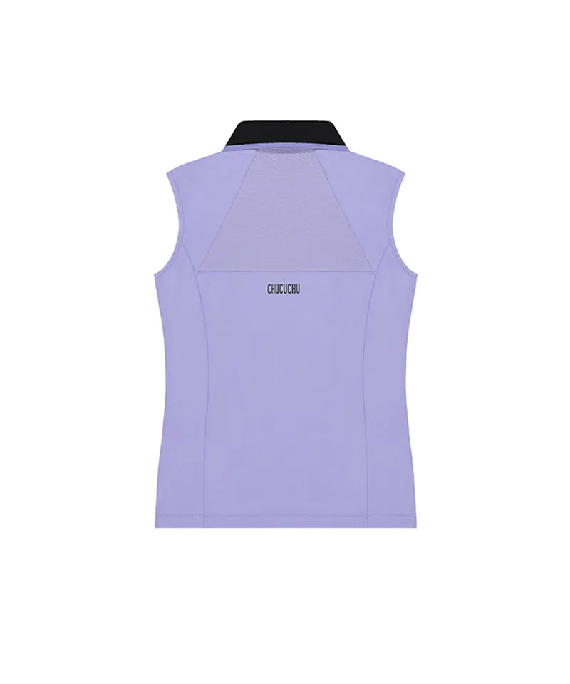 CHUCUCHU Ready Knit Collar Sleeveless - Violet