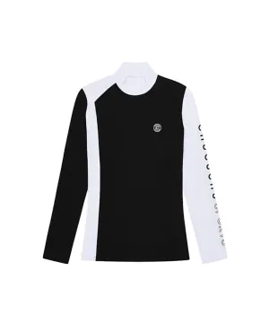 CHUCUCHU Side Point Half Neck T-Shirt - Black
