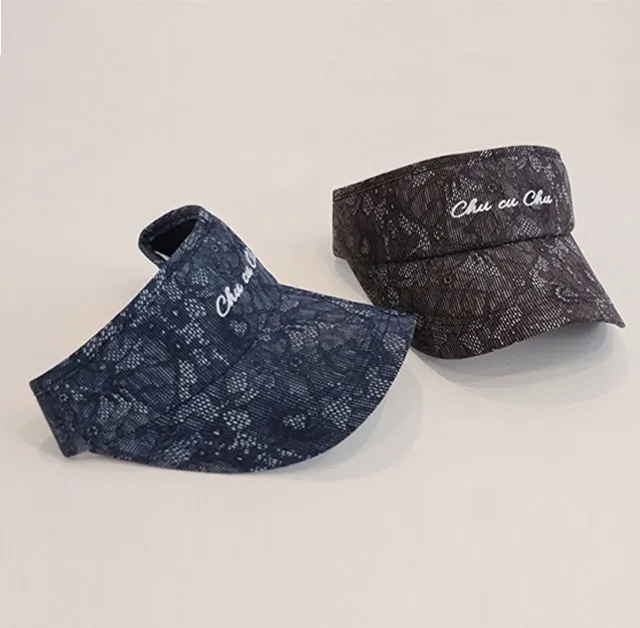 CHUCUCHU Women's Lace Visor - Black