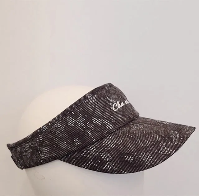 CHUCUCHU Women's Lace Visor - Black