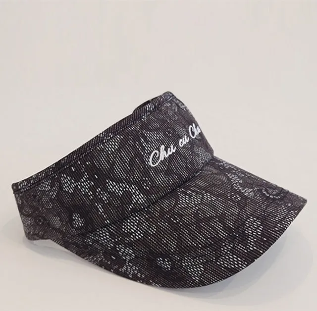 CHUCUCHU Women's Lace Visor - Black