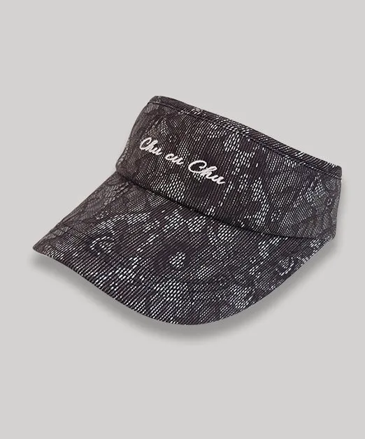 CHUCUCHU Women's Lace Visor - Black