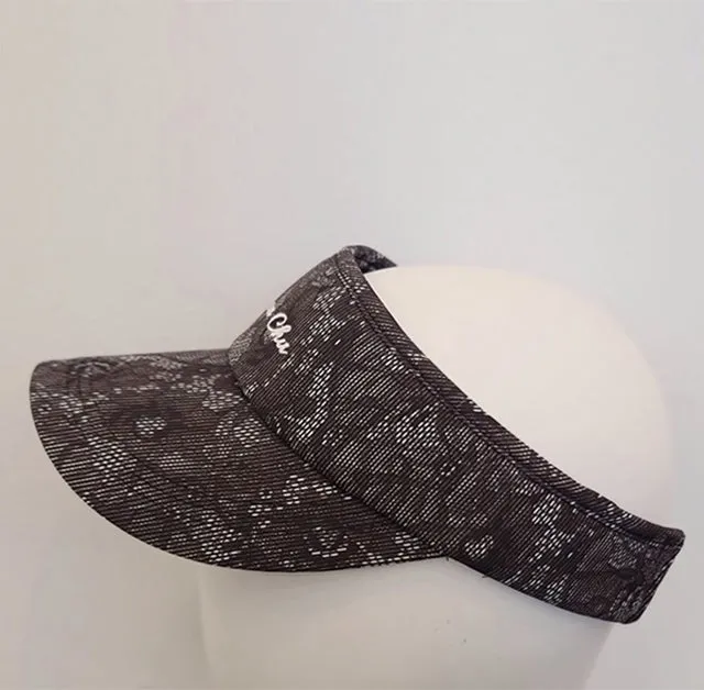 CHUCUCHU Women's Lace Visor - Black