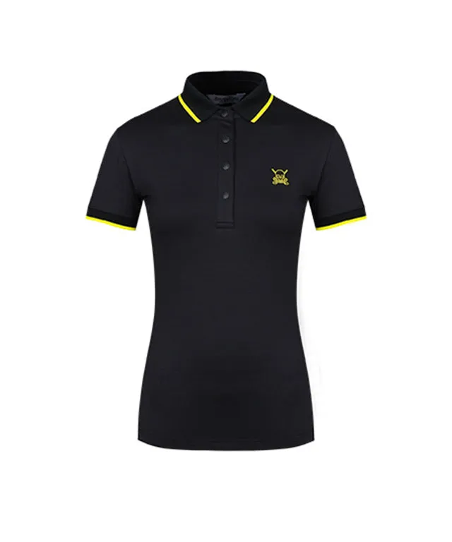 CHUCUCHU Women's Line Point Top - Black