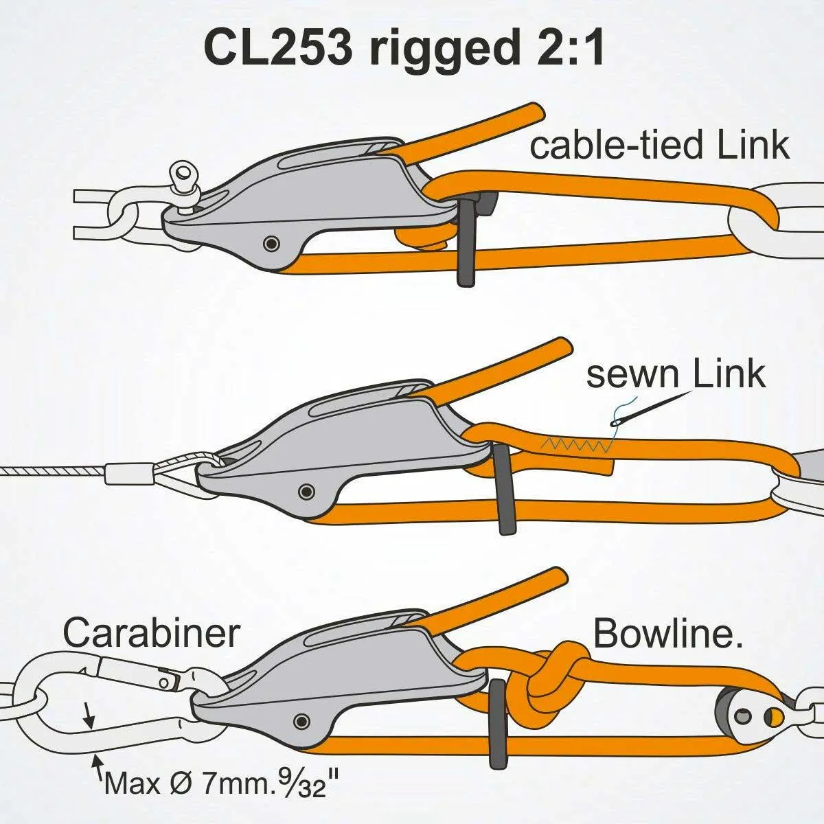 Clamcleat Trapeze and Vang Metal Cleat - CL253/R