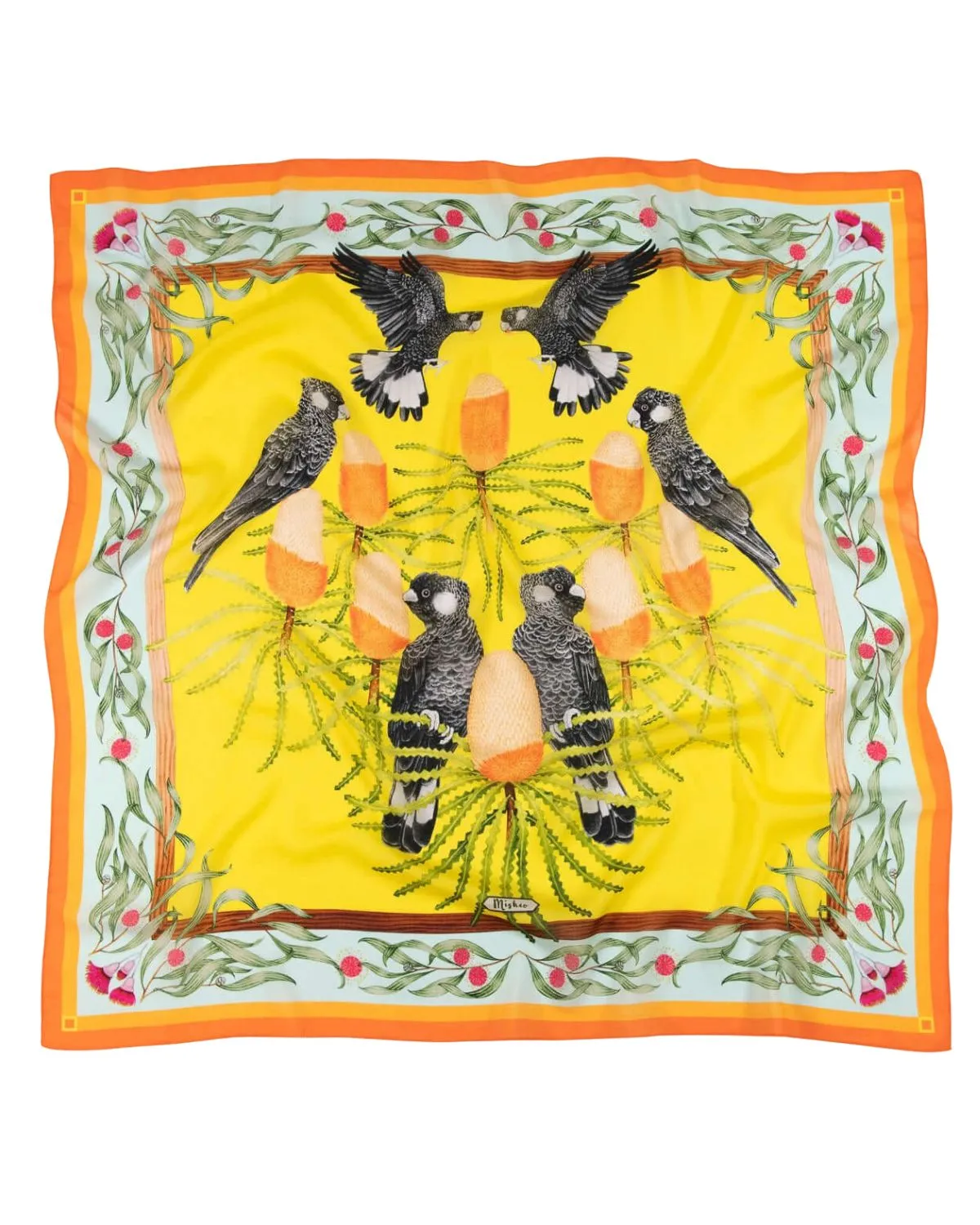 Cockatoos Pink Eco Friendly Tencel Scarf