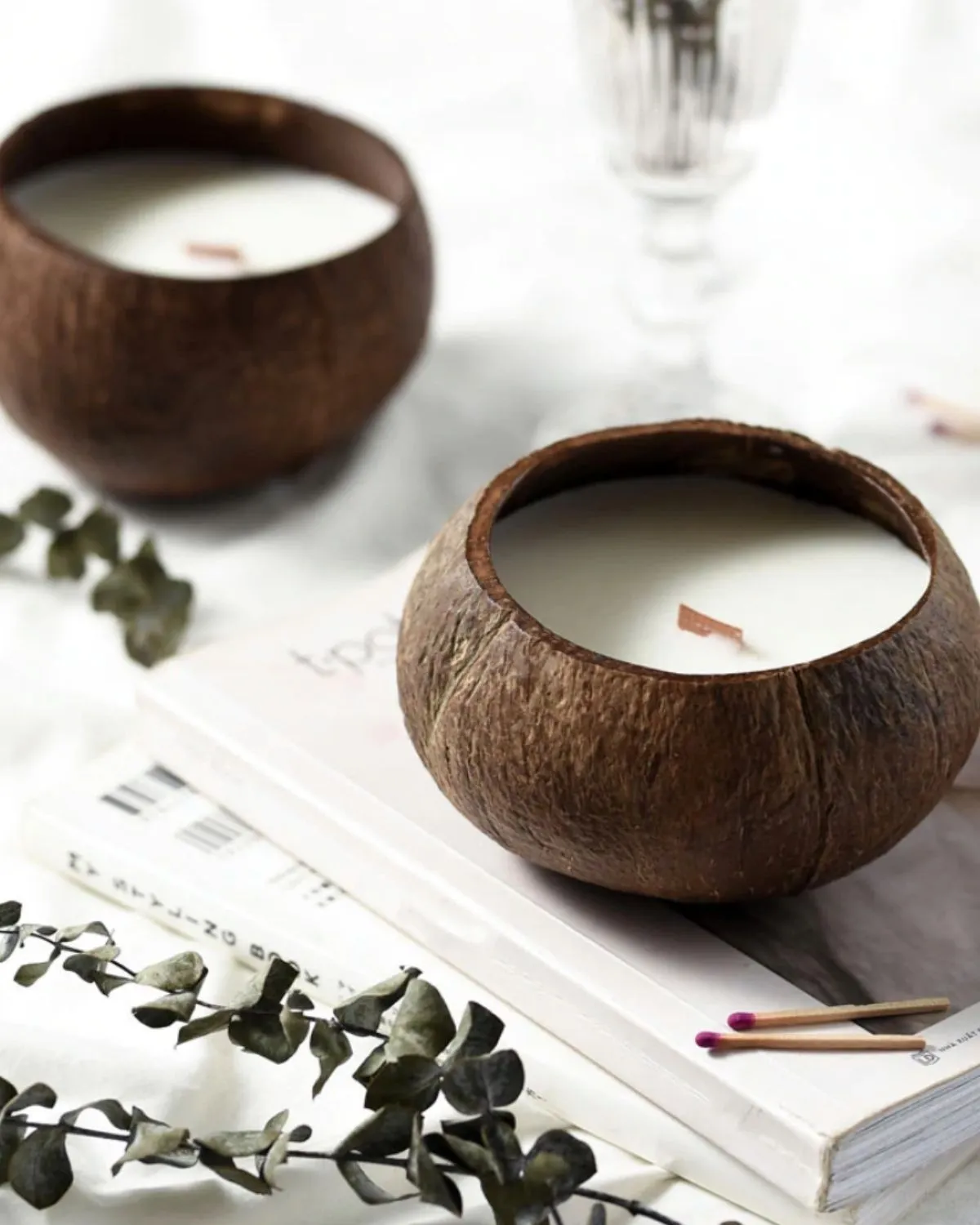 Coconut Shell Candle in a Gift Bag