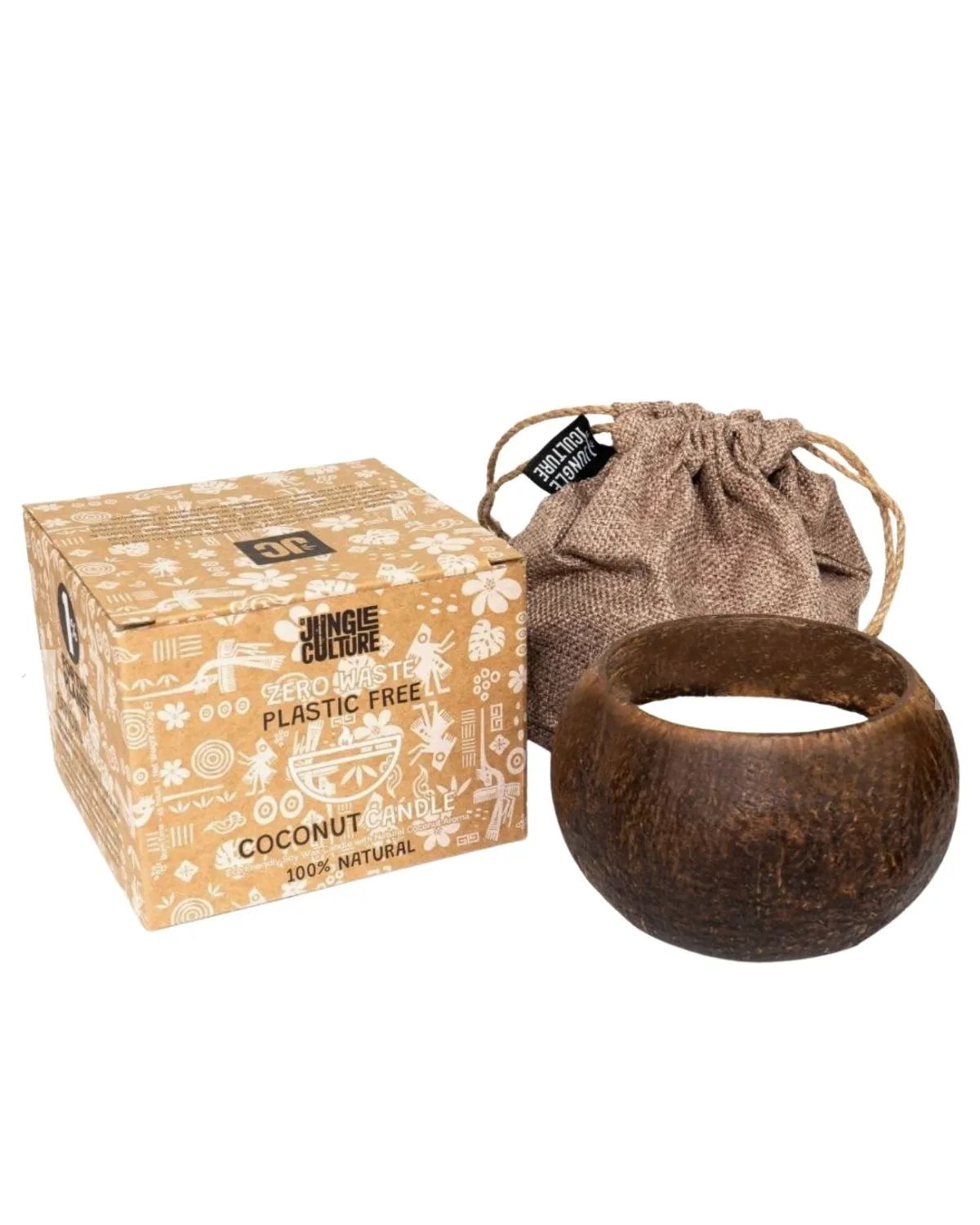 Coconut Shell Candle in a Gift Bag