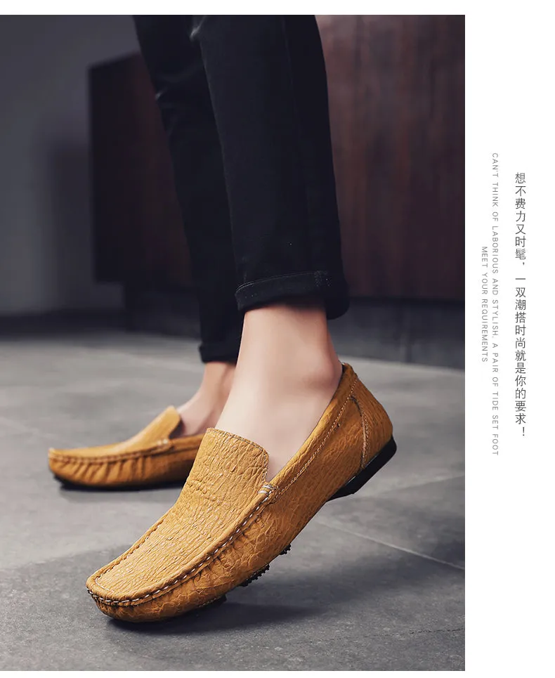 Comfortable Genuine Leather Mens Casual Shoes