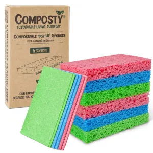 Composty | Magic 'Pop-Up' Sponges | 6pc