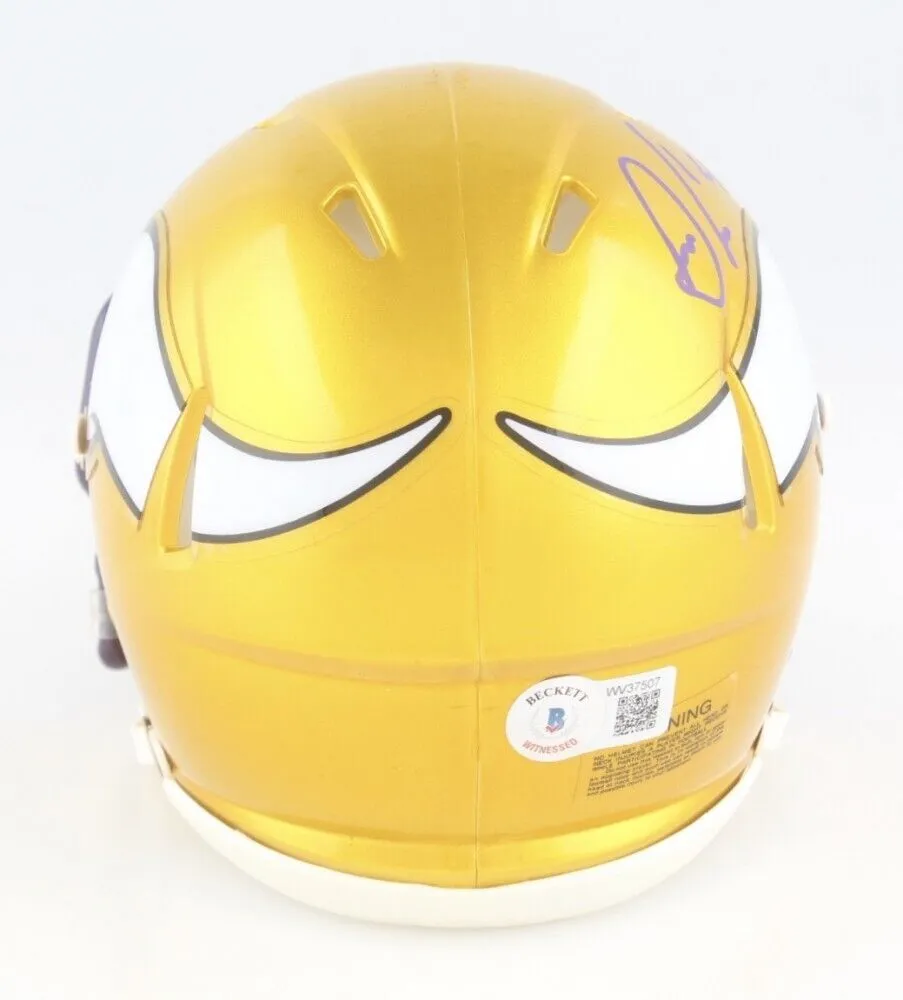 Dalvin Cook Signed Minnesota Vikings Mini-Helmet (Beckett) 4xPro Bowl Running Bk