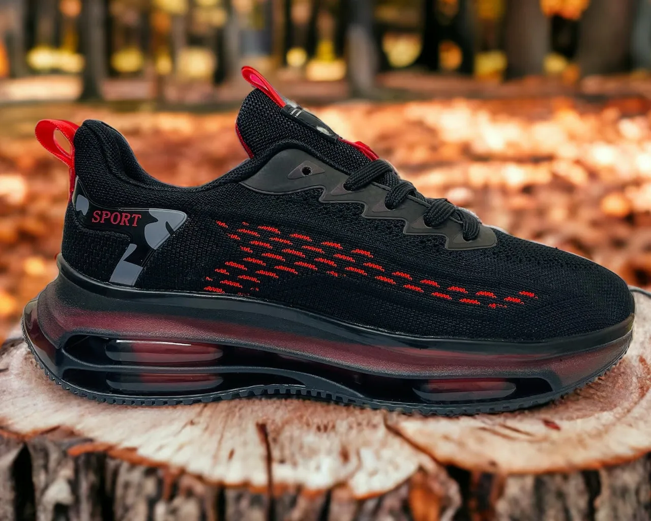 Double Air Cushion Lace Up Trainers