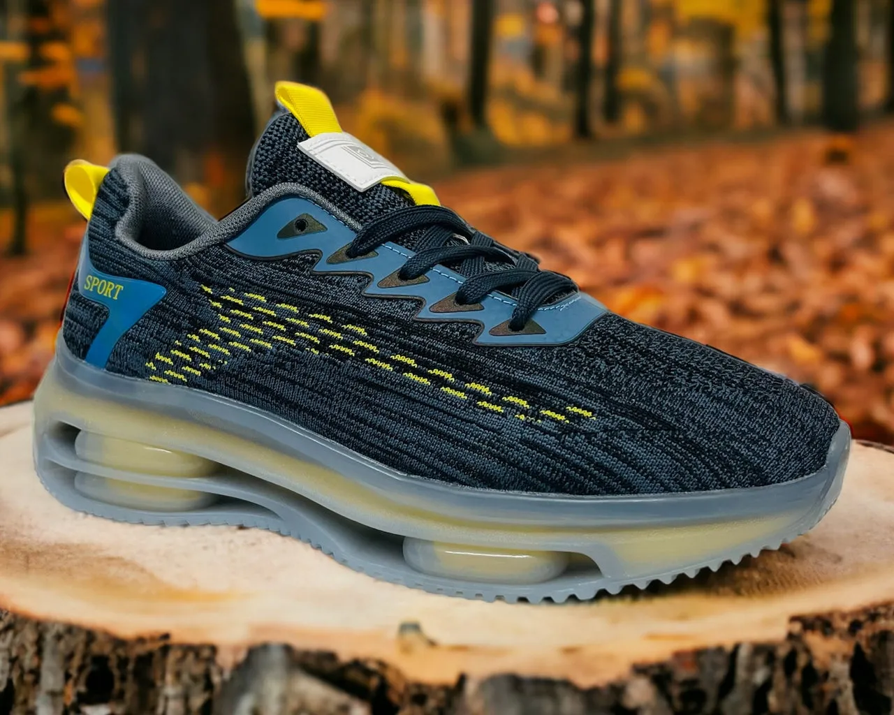 Double Air Cushion Lace Up Trainers