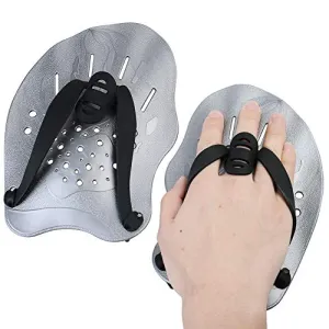 Dprofy Swim Training Paddles Hand - Swim Paddles Hand with Adjustable Straps, Swimming Hand Paddles for Women, Men and Children, Professional Swimming Accessories(1 Pair)