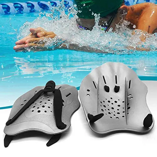 Dprofy Swim Training Paddles Hand - Swim Paddles Hand with Adjustable Straps, Swimming Hand Paddles for Women, Men and Children, Professional Swimming Accessories(1 Pair)