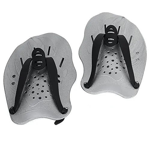 Dprofy Swim Training Paddles Hand - Swim Paddles Hand with Adjustable Straps, Swimming Hand Paddles for Women, Men and Children, Professional Swimming Accessories(1 Pair)