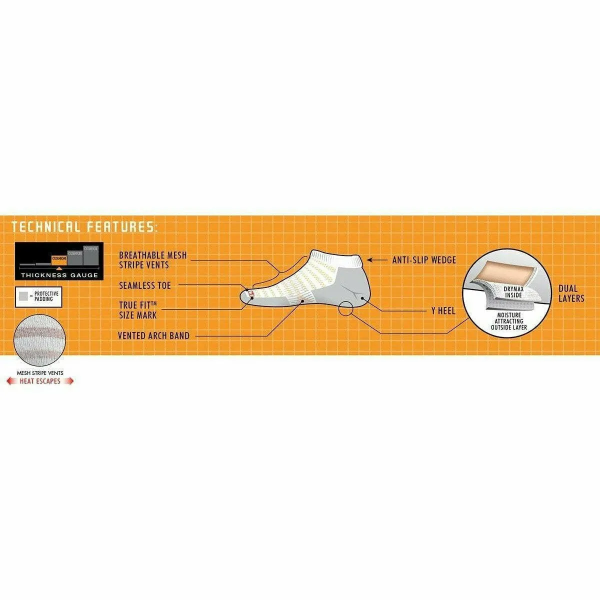 Drymax Bittersweet Running Lite-Mesh Crew Socks
