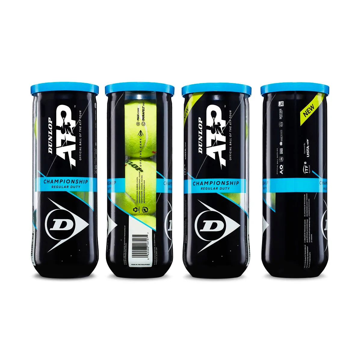 Dunlop ATP Championship Regular Duty RacquetGuys Logo Tennis Balls