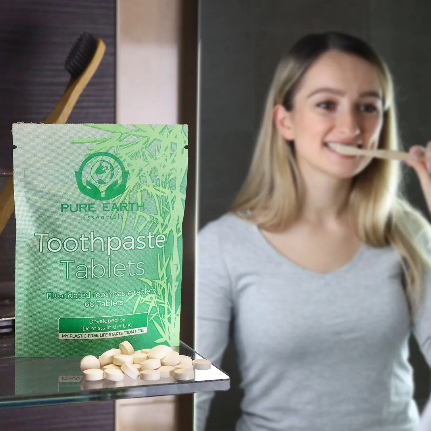 Eco-Friendly Toothpaste Tablets - Mint flavoured