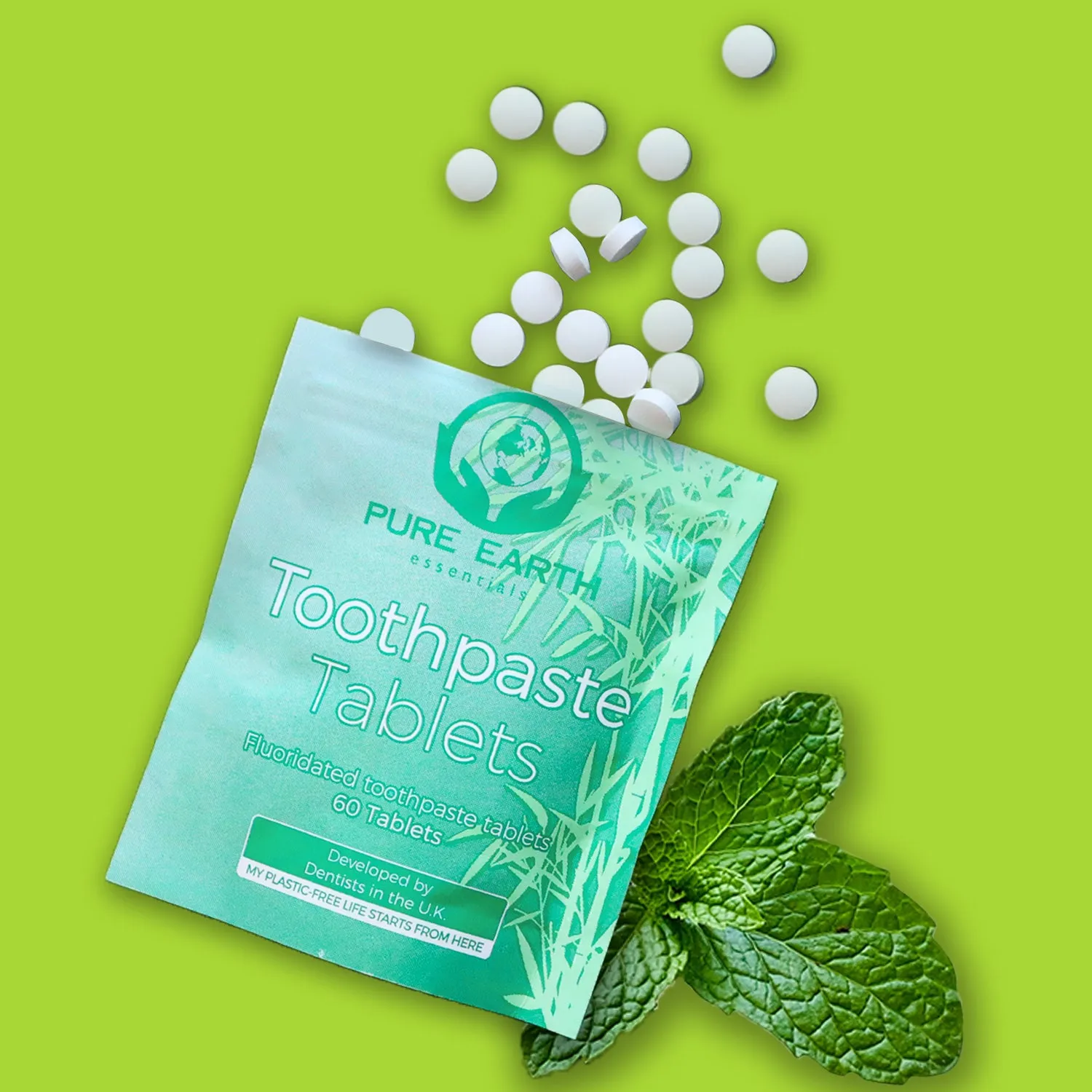 Eco-Friendly Toothpaste Tablets - Mint flavoured