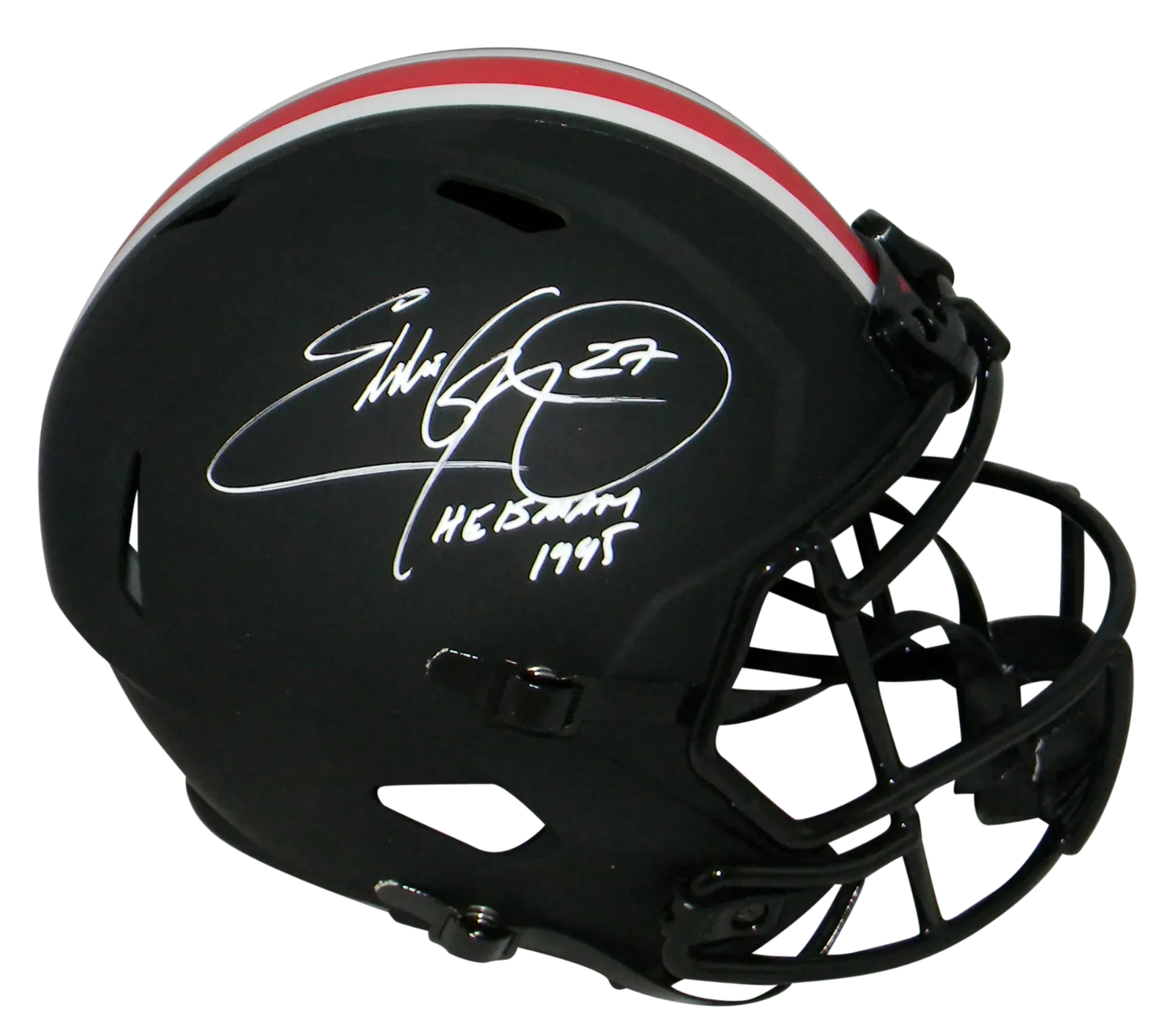 EDDIE GEORGE SIGNED OHIO STATE BUCKEYES ECLIPSE FULL SIZE SPEED HELMET   HEISMAN