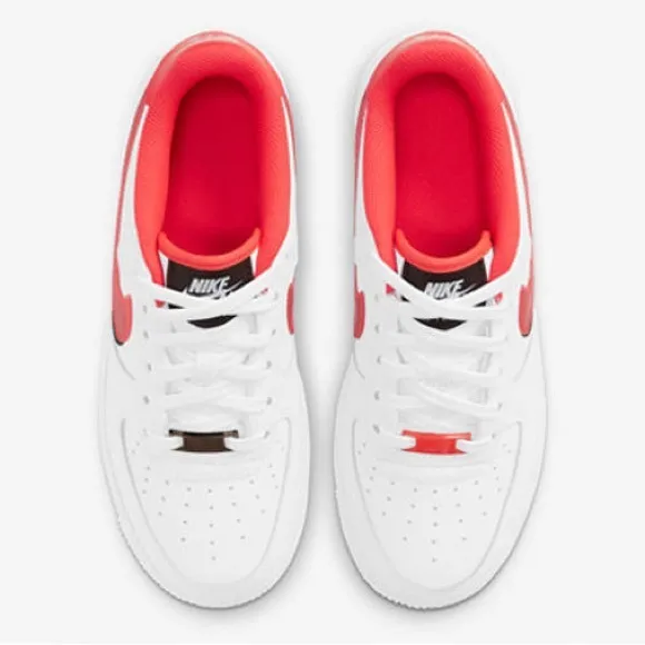 EUC Youth’s Size 5.5 Nike Air Force 1 LV8 GS Double Swoosh Shoes Bright Crimson
