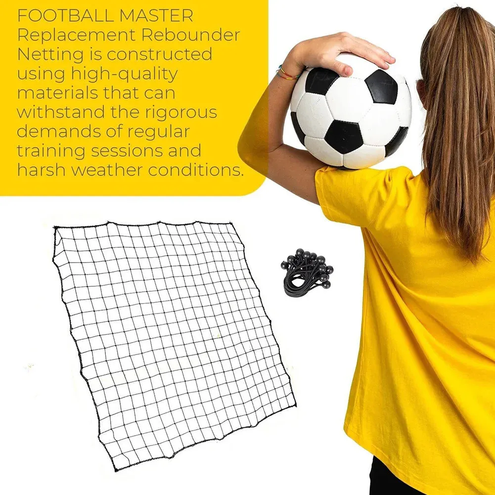 Football Target Net Soccer Rebounder Net with 20 Elastic Ropes Foldable Football Training Net Easy to Attach Detach Target Goal