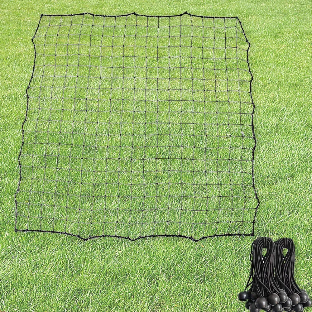 Football Target Net Soccer Rebounder Net with 20 Elastic Ropes Foldable Football Training Net Easy to Attach Detach Target Goal