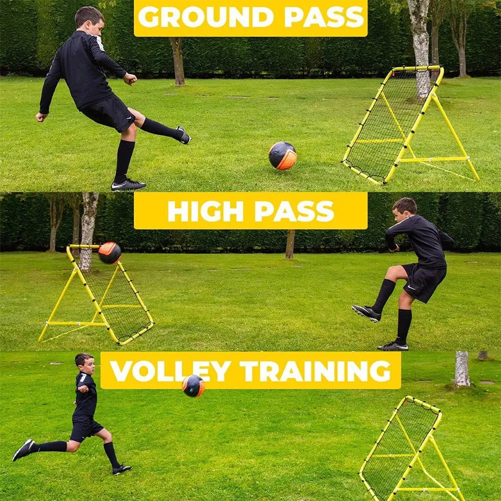 Football Target Net Soccer Rebounder Net with 20 Elastic Ropes Foldable Football Training Net Easy to Attach Detach Target Goal