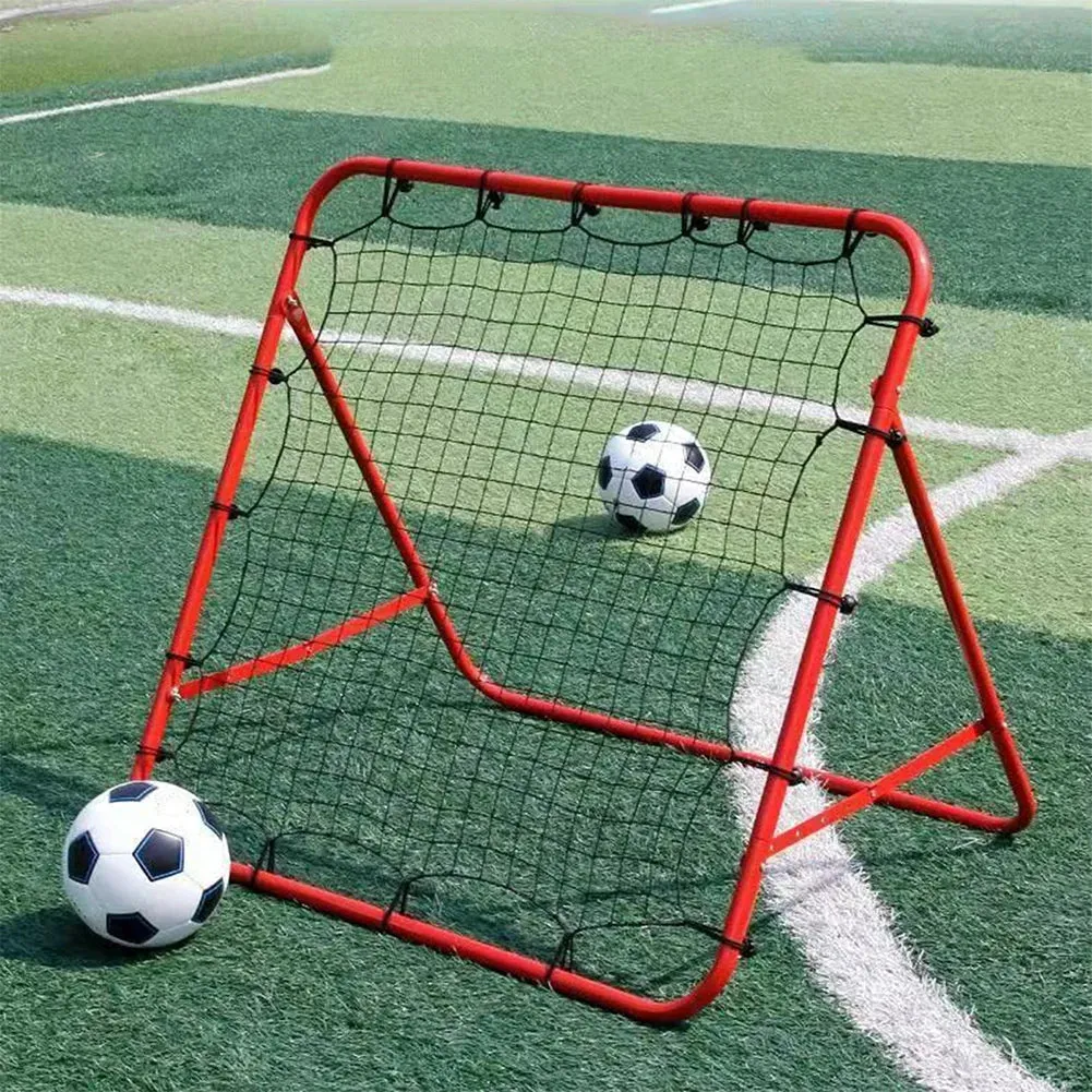 Football Target Net Soccer Rebounder Net with 20 Elastic Ropes Foldable Football Training Net Easy to Attach Detach Target Goal