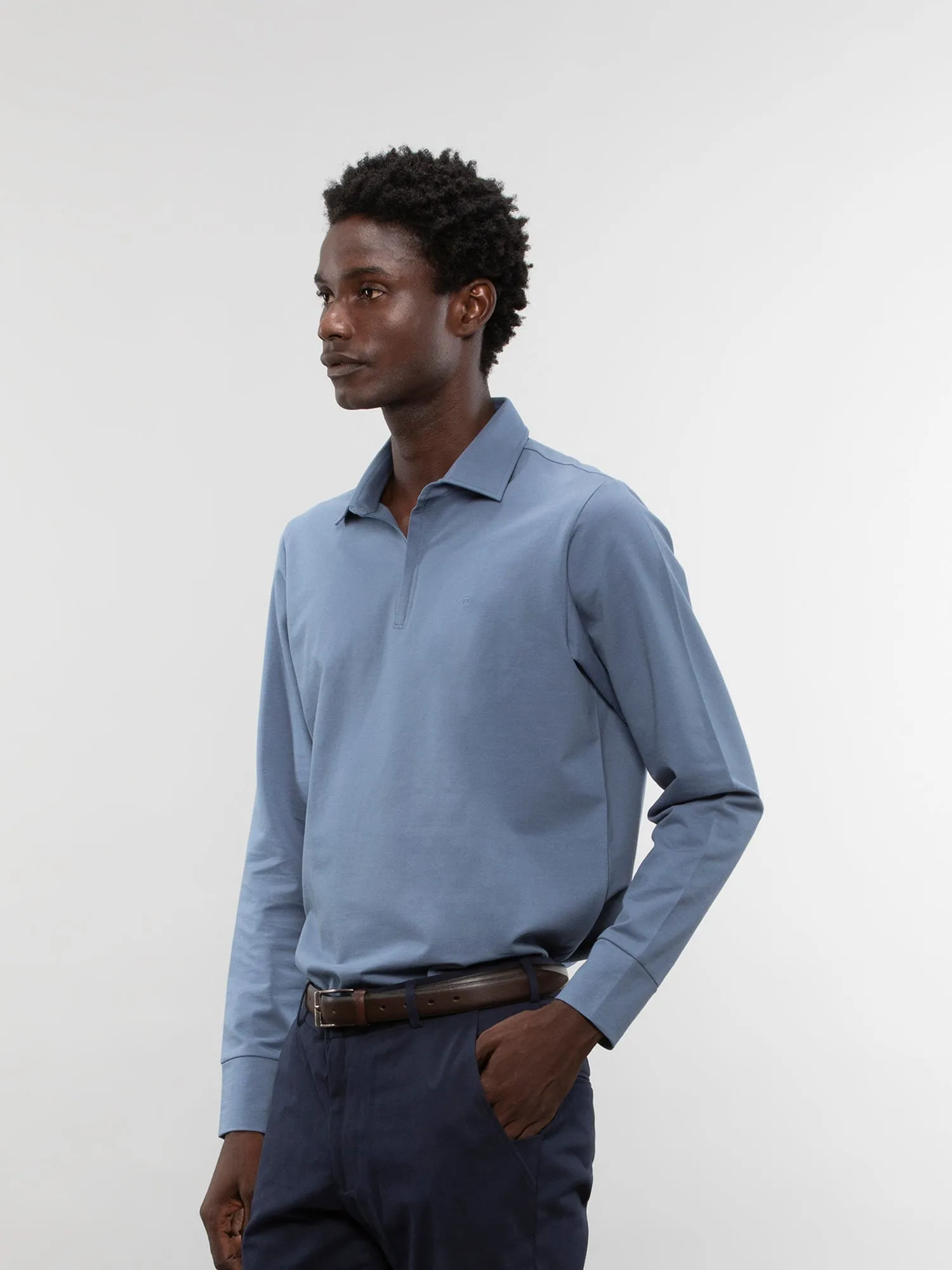 Full-sleeve performance polo