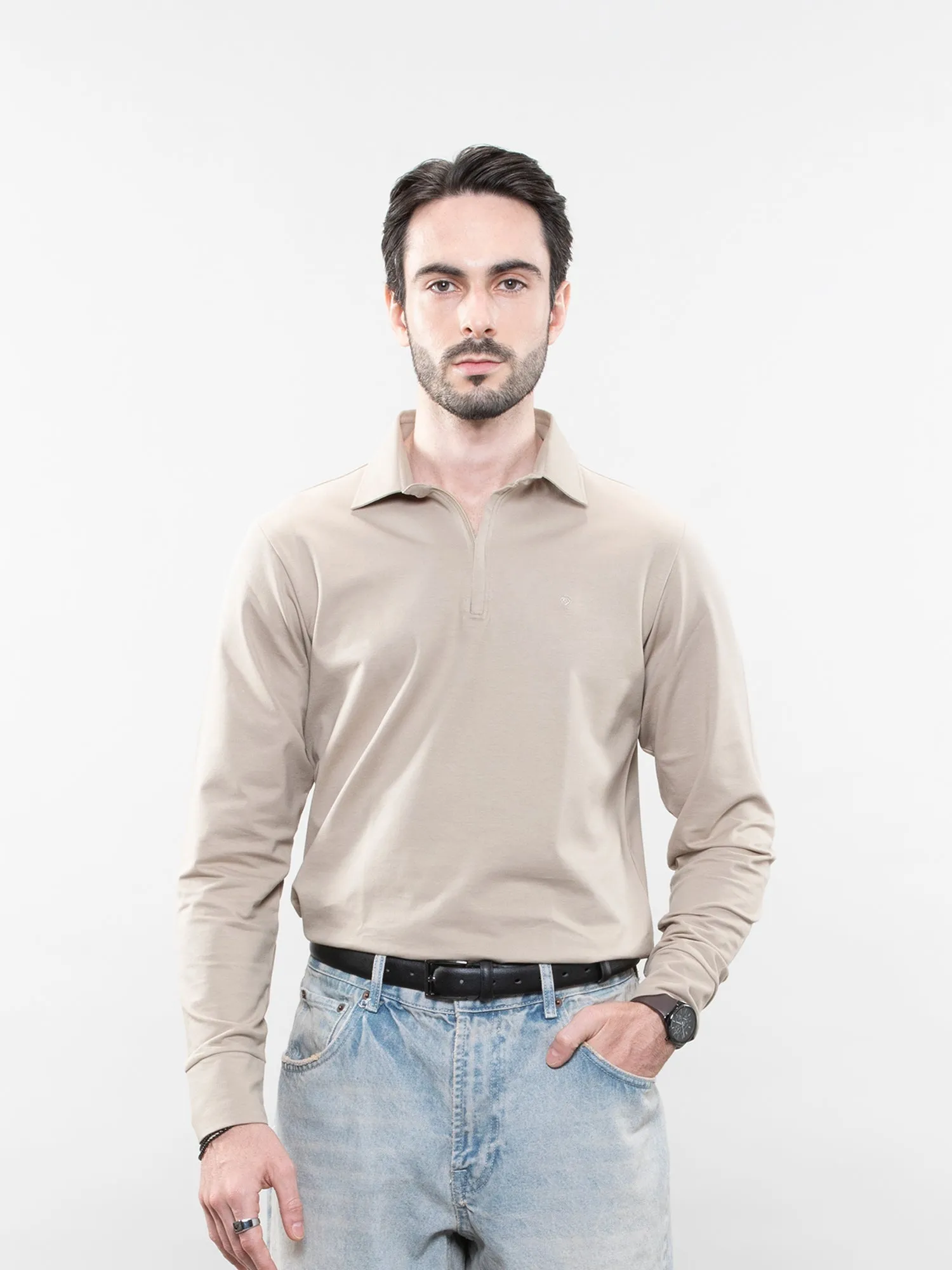 Full-sleeve performance polo