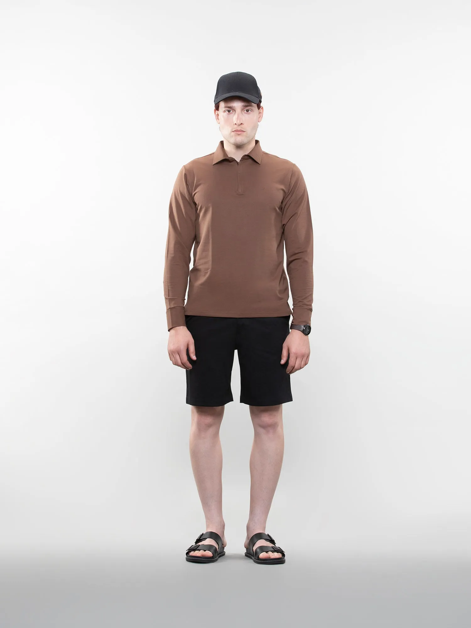 Full-sleeve performance polo