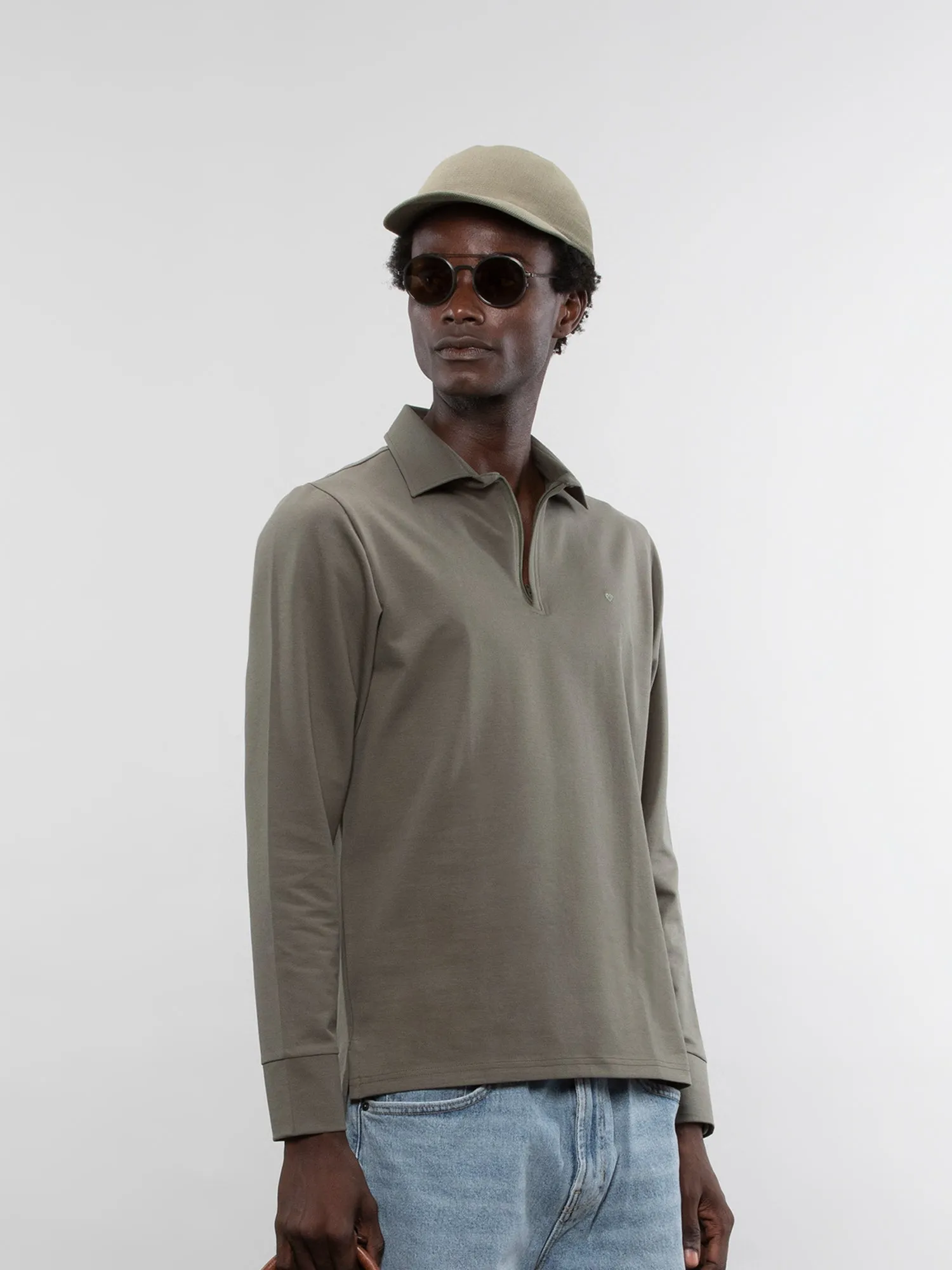 Full-sleeve performance polo