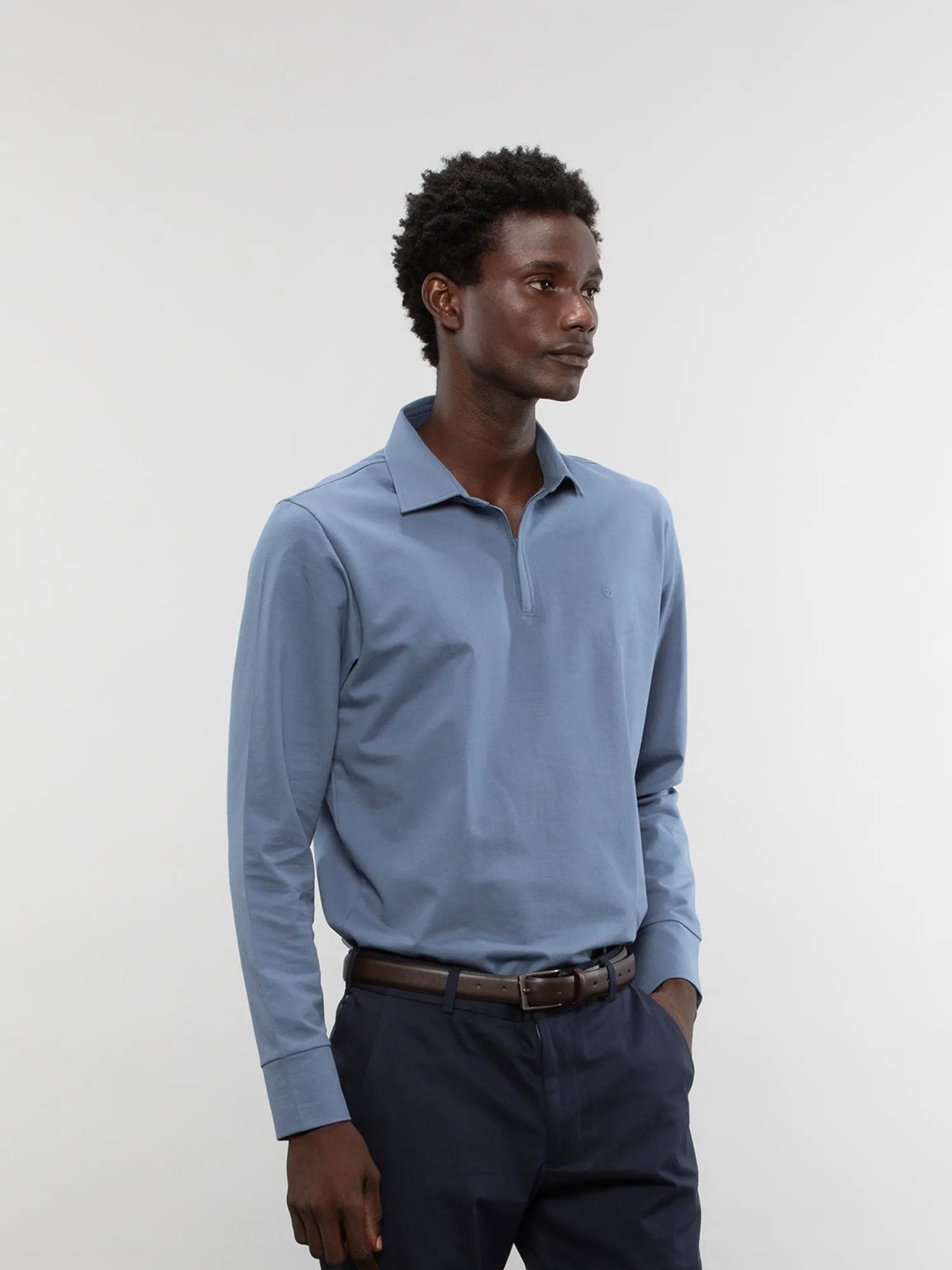 Full-sleeve performance polo