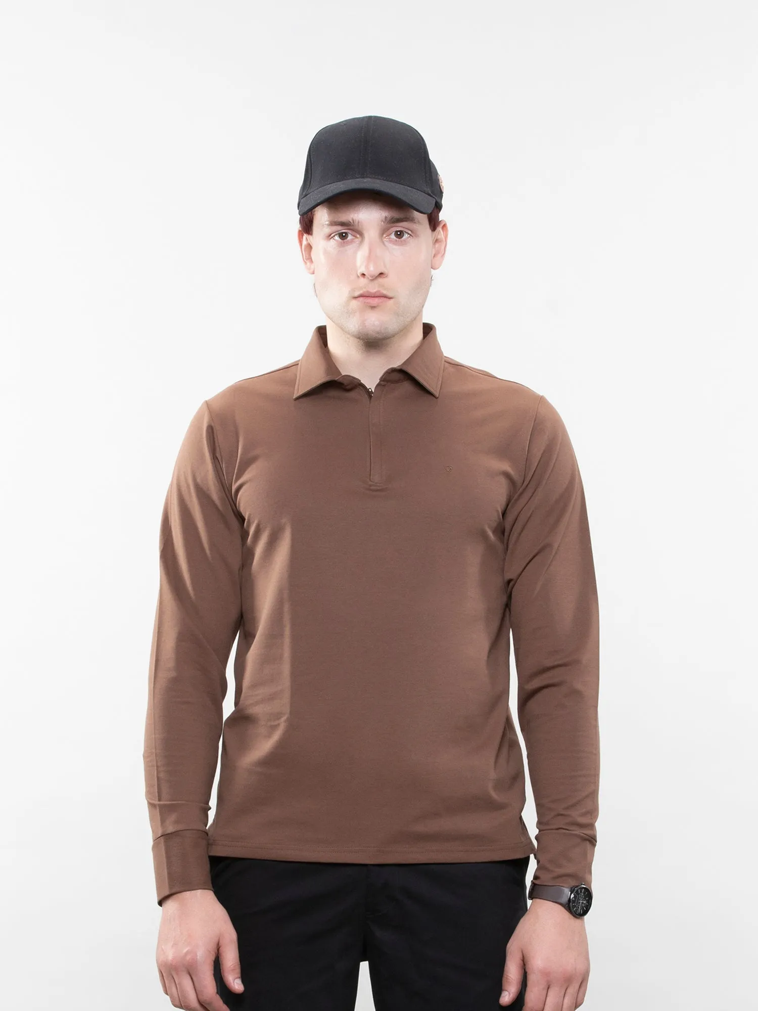 Full-sleeve performance polo