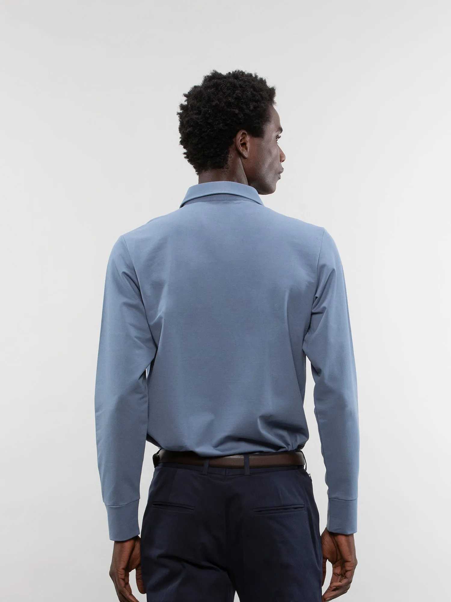Full-sleeve performance polo